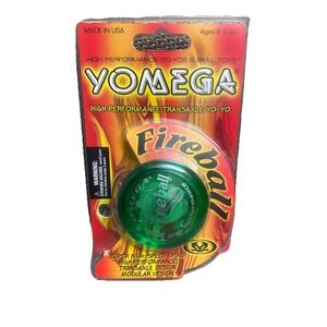 Vintage Yomega Yo-Yo Corp MADE IN USA Fireball High Performance Yo-Yo Green New